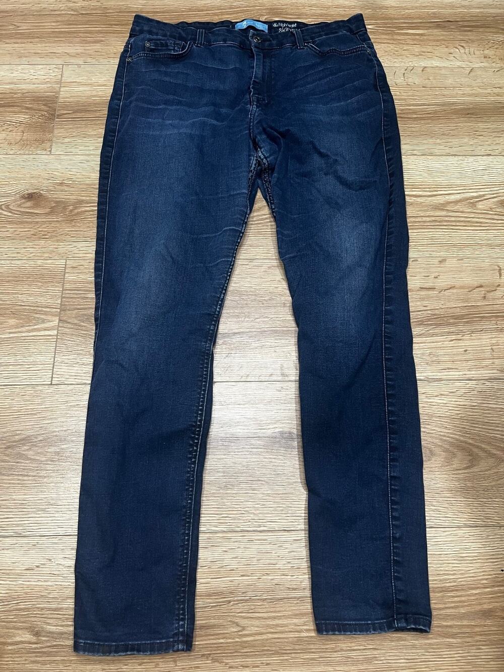 7 For All Mankind Womens Jeans Size 32 Blue Denim Skinny Stretch (A97)